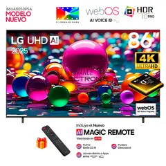 LG - Televisor 86” UHD 4K ThinQ AI 86UA8050PSA Smart TV 2025