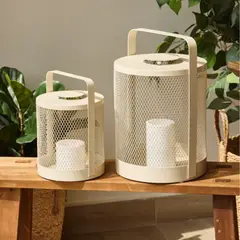 CLAUDIA RIVA HOME - Farol de metal Luz Crema