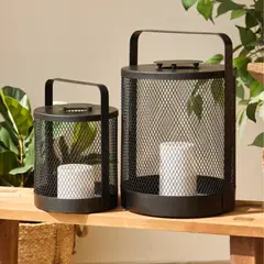 CLAUDIA RIVA HOME - Farol de metal Luz Negro