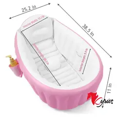 NO LOGO - BAÑERA INFLABLE PORTATIL Y PLEGABLE PARA NIÑOS COLOR ROSADO