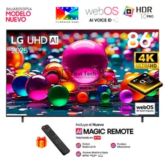 LG - Televisor 86” UHD 4K ThinQ AI 86UA8050PSA Smart TV 2025