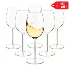INSPIRA MARKET - Set x6 Copas de Vidrio Copas de Vino 600ml