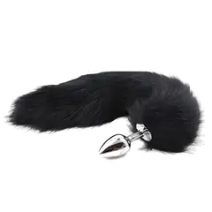 GENERICO - PLUG DILATADOR ANAL COLA NEGRO