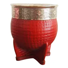 GENERICO - Mate Imperial Premium de Calabaza Cuero Marrón y Virola de alpaca N1