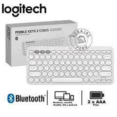 LOGITECH - Teclado Pebble 2 K380S Bluetooth Inalámbrico White SP