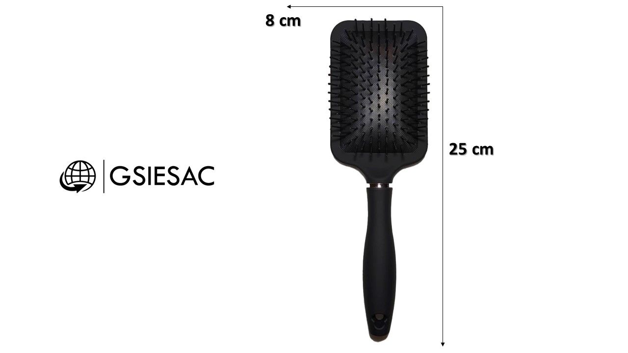 CEPILLO DE CABELLO DESENREDANTE RAQUETA NEGRO QAI