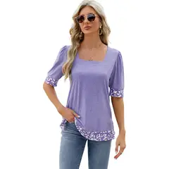 BLWOENS - Polera Manga Corta Mujer - Violeta