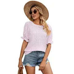 BLWOENS - Polera Manga Corta Mujer - Rosada