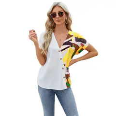 BLWOENS - Polera Manga Corta Mujer - Amarillo