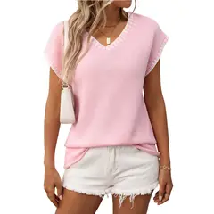 BLWOENS - Polera Manga Corta Mujer - Rosada