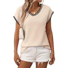 BLWOENS - Polera Manga Corta Mujer - Beige