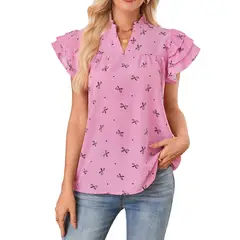 BLWOENS - Polera Manga Corta Mujer - Rosada