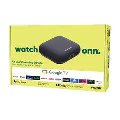 ONN - 4K Pro UHD Streaming Box 32GB, 3GB RAM Chromecast Google TV Wi-Fi 6
