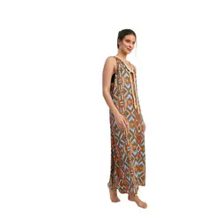 PERMUTA - VESTIDO LARGO ESCOTADO MUJER CABO ROMBOS