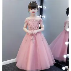 GENERICO - Vestido Niña Princesa Palo Rosa Talla 14