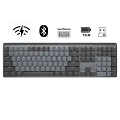 LOGITECH - TECLADO MX MECHANICAL WIRELESSBT ILUMINATED BLACK español