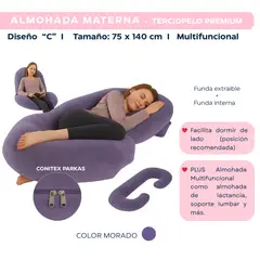 GENERICO - ALMOHADA EMBARAZO I DISEÑO C I COLOR MORADO