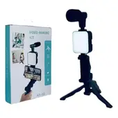 OEM - Kit Video Making Microfono Luz Led Tripode AY79