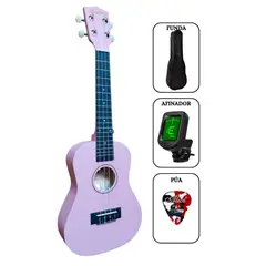 SOUND STAR - UKELELE CONCIERTO PINK con Afinador - Funda - Pua