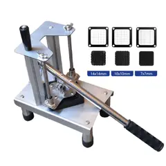 GENERICO - Cortadora Manual De Papas Corte 7mm 10mm y 14mm