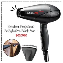 BABYLISS PRO - Secadora Black Star B6200PE