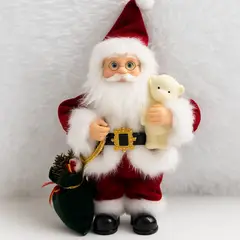 GENERICO - Santa Claus Decorativo Premium con Peluche y Saco Navideño Bailarin