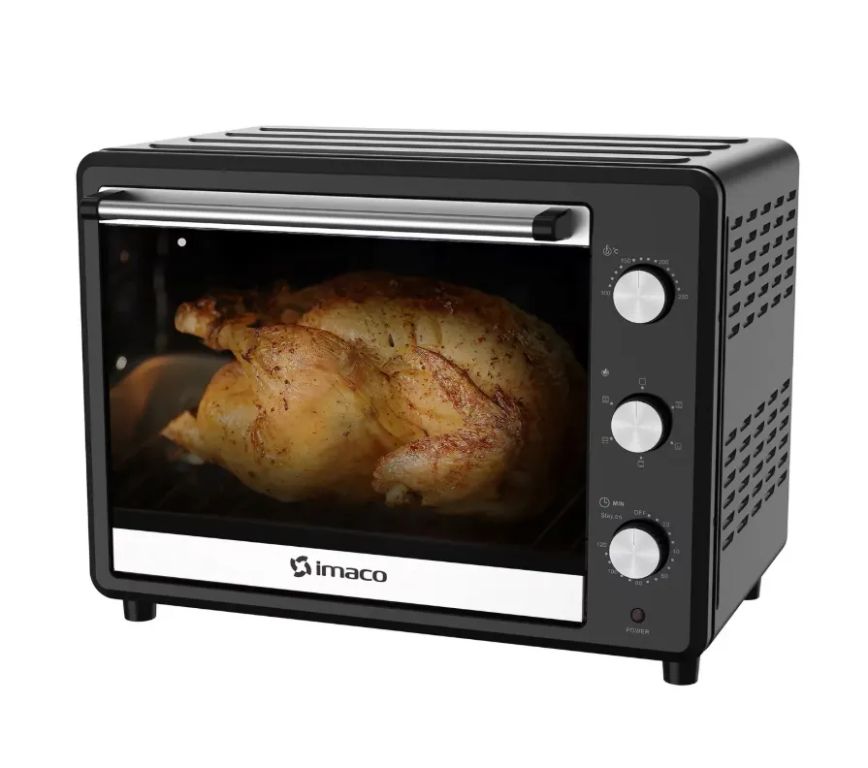 Horno Eléctrico negro 55 litros c/rosticero HEB55R