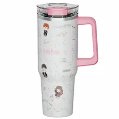 HARRY POTTER - Mug termo con asa Kawaii Chibi 1200 ml rosado