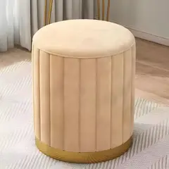 GENERICO - TABURETE PUFF CILINDRICO BANQUETA CAQUI