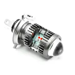 GENERICO - Foco Super Led h4 Moto Luz Blanco +Ambar Con Ojo De Diablo Rojoazul 1pcs