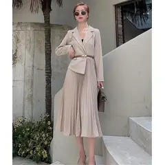 GENERICO - Diseño de vuelo amplio plisado de una sola pieza - Vestido Marta