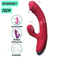 GENERICO - Vibrador Punto G Doble Clitoris Climax Orgasmo Consolador