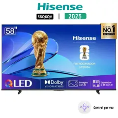 HISENSE - Televisor 58 QLED 4K 58Q6QV Smart Tv 2025