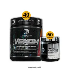 UNIVERSAL NUTRITION - Preentreno Venom Dragon pharma + Creatina Kevin Levrone de 300gr
