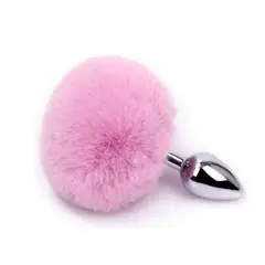 GENERICO - PLUG ANAL DILATADOR COLA CONEJO ROSA