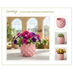 NACIONAL - Macetero de Cerámica Rombo Esmaltada Brillo Superior