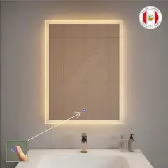 OEM - Espejo LED Touch 50x70 cm WESTI Luz cálida