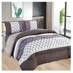 CASATEX - EDREDÓN TELA CON TELA CON DISEÑO EN QUEEN