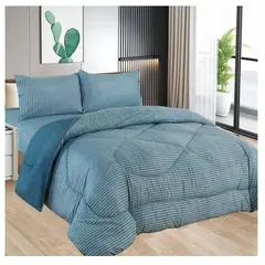 CASATEX - EDREDÓN TELA CON TELA CON DISEÑO EN QUEEN