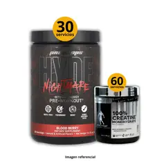 UNIVERSAL NUTRITION - Preentreno Hyde Nightmare + Creatina Kevin Levrone de 300gr