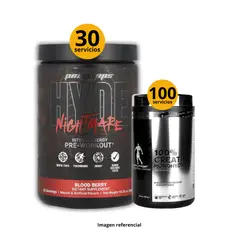 UNIVERSAL NUTRITION - Preentreno Hyde Nightmare + Creatina Kevin Levrone de 500gr