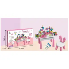 GENERICO - Juego de bloques de construcción rosa 89PCS