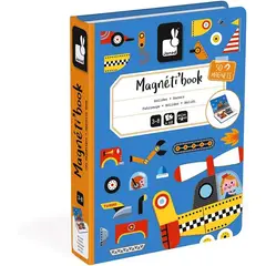GENERICO - JANOD MAGNETI'BOOK Juego de vehículos magnéticos de 69 piezas J02715