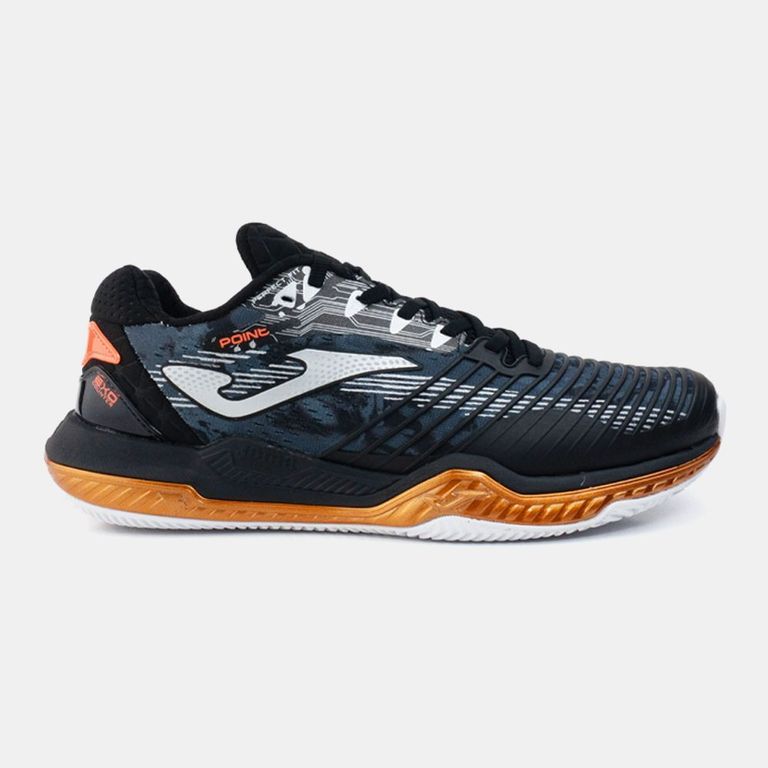Zapatillas Tenis Point Men 2501 C Negro Naranja