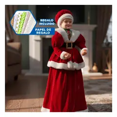 SKYBLOO - Muñeco Mama Noela con Diseño Clásico Navideño Rojo Y+Papel Regalo