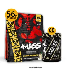 UNIVERSAL NUTRITION - Ganador de masa Mutant mass 5lb Vainilla + Creatina DY de 300gr