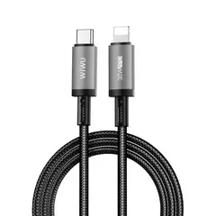 WIWU - Cable carga rápida nylon trenzado USB-C a Lightning