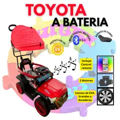 EBABY - CUATRIMOTO ELECTRICA TOYOTA PARA NIÑOS CONTROL REMOTO -SG375 ROJO