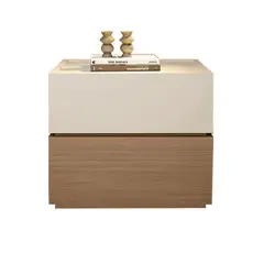 TU MESITA - Velador Moderno Lara 2 Cajones CapriEspresso