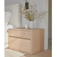 TU MESITA - Velador Moderno Valeria 2 Cajones Panela